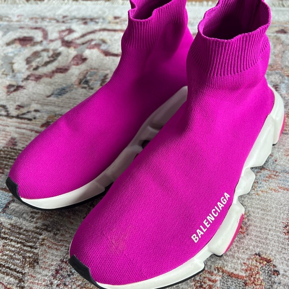 Balenciaga Womens Speed sneakers - RARE Fuchsia Color LIKE NEW SZ 9 - Picture 3 of 7